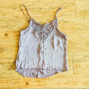 Lavender Satin Blouse